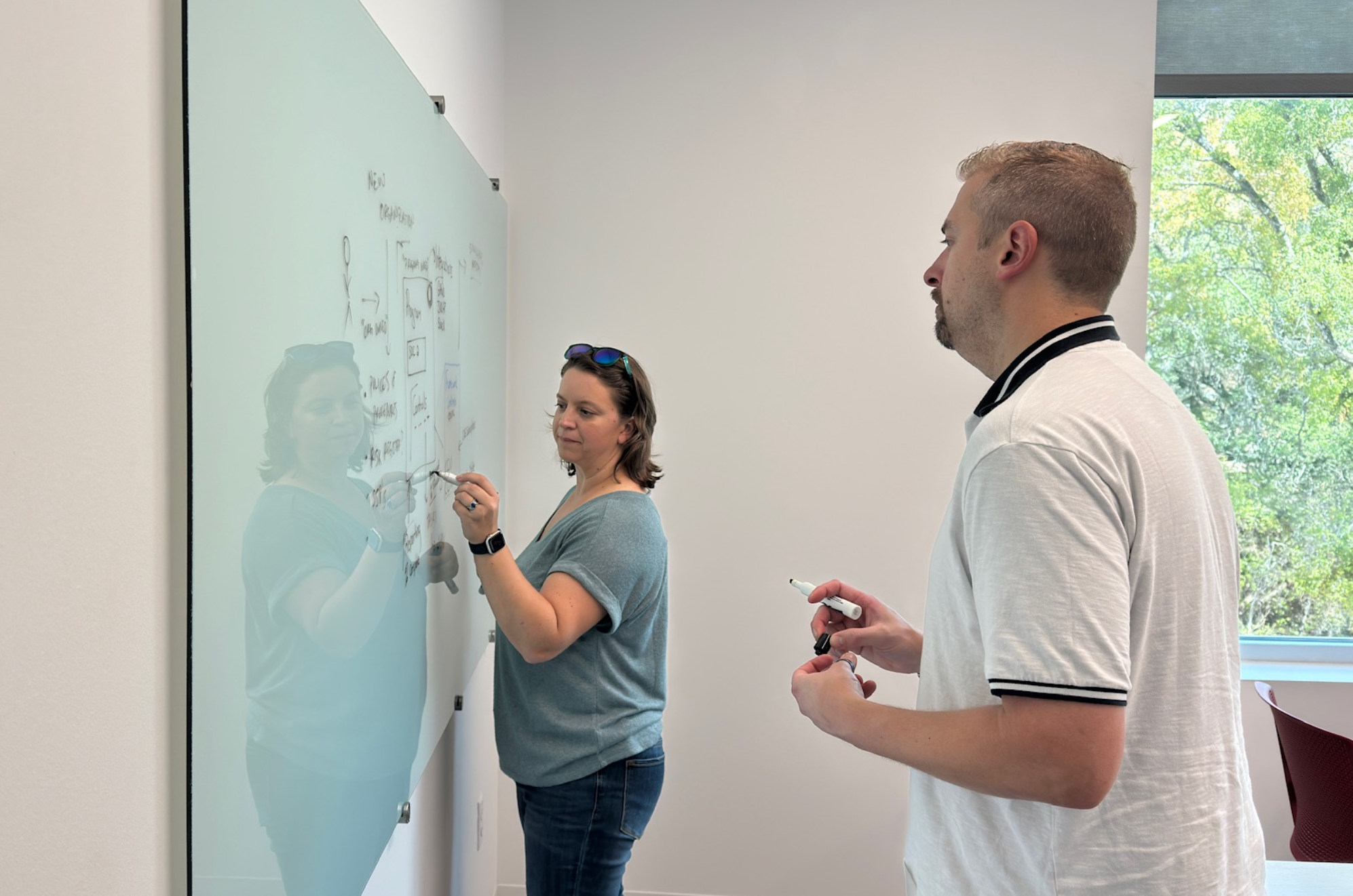 Kelsey and Matt plotting world-class compliance tools